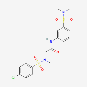 molecular formula C17H20ClN3O5S2 B10806144 2-[(4-chlorophenyl)sulfonyl-methylamino]-N-[3-(dimethylsulfamoyl)phenyl]acetamide 