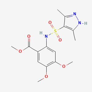 methyl 2-[(3,5-dimethyl-1H-pyrazol-4-yl)sulfonylamino]-4,5-dimethoxybenzoate