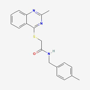 N-[(4-methylphenyl)methyl]-2-(2-methylquinazolin-4-yl)sulfanylacetamide