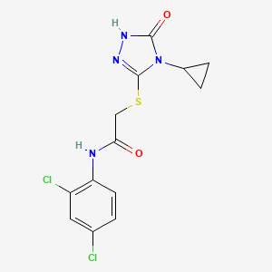 2-[(4-cyclopropyl-5-oxo-1H-1,2,4-triazol-3-yl)sulfanyl]-N-(2,4-dichlorophenyl)acetamide