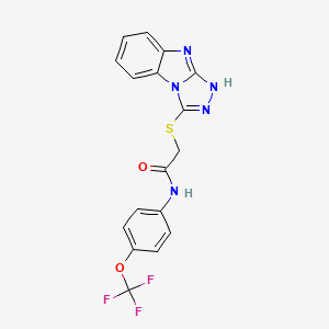 2-((9H-Benzo[4,5]imidazo[2,1-c][1,2,4]triazol-3-yl)thio)-N-(4-(trifluoromethoxy)phenyl)acetamide