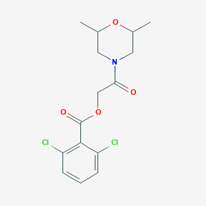 molecular formula C15H17Cl2NO4 B10806233 [2-(2,6-Dimethylmorpholin-4-yl)-2-oxoethyl] 2,6-dichlorobenzoate CAS No. 474892-43-8