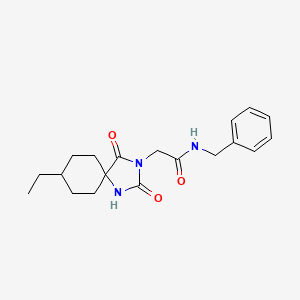 N-benzyl-2-(8-ethyl-2,4-dioxo-1,3-diazaspiro[4.5]decan-3-yl)acetamide