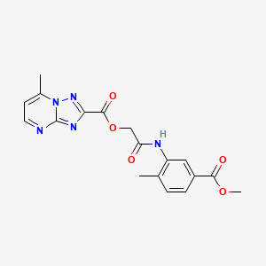 [2-(5-Methoxycarbonyl-2-methylanilino)-2-oxoethyl] 7-methyl-[1,2,4]triazolo[1,5-a]pyrimidine-2-carboxylate