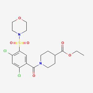 Ethyl 1-(2,4-dichloro-5-morpholin-4-ylsulfonylbenzoyl)piperidine-4-carboxylate