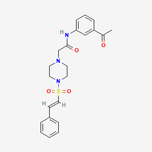 molecular formula C22H25N3O4S B10806282 N-(3-acetylphenyl)-2-[4-(2-phenylethenesulfonyl)piperazin-1-yl]acetamide 