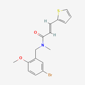 (E)-N-[(5-bromo-2-methoxyphenyl)methyl]-N-methyl-3-thiophen-2-ylprop-2-enamide