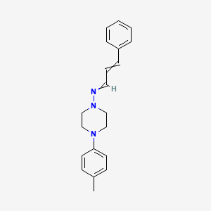 molecular formula C20H23N3 B10806292 N-[4-(4-methylphenyl)piperazin-1-yl]-3-phenylprop-2-en-1-imine 