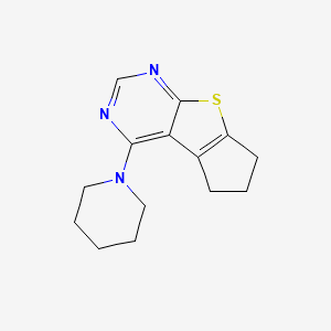 molecular formula C14H17N3S B10806297 4-(Piperidin-1-yl)-6,7-dihydro-5H-cyclopenta[4,5]thieno[2,3-d]pyrimidine 