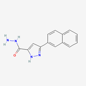 molecular formula C14H12N4O B10806320 3-(naphthalen-2-yl)-1H-pyrazole-5-carbohydrazide 