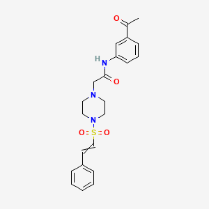 N-(3-acetylphenyl)-2-[4-(2-phenylethenylsulfonyl)piperazin-1-yl]acetamide