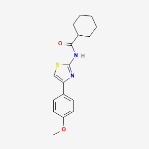 molecular formula C17H20N2O2S B10806339 N-[4-(4-methoxyphenyl)-1,3-thiazol-2-yl]cyclohexanecarboxamide 