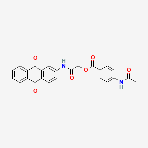 molecular formula C25H18N2O6 B10806369 [2-[(9,10-Dioxoanthracen-2-yl)amino]-2-oxoethyl] 4-acetamidobenzoate 