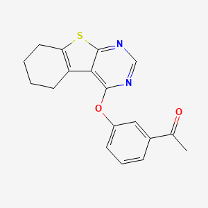 molecular formula C18H16N2O2S B10806378 3'-[(5,6,7,8-Tetrahydro[1]benzothieno[2,3-d]pyrimidine-4-yl)oxy]acetophenone 