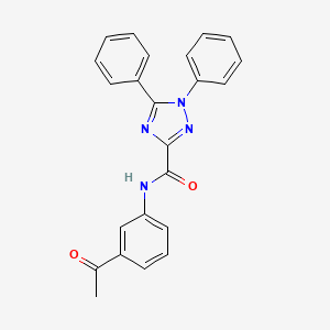 N-(3-acetylphenyl)-1,5-diphenyl-1H-1,2,4-triazole-3-carboxamide