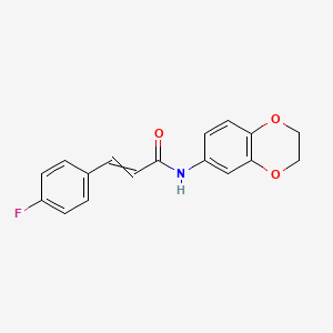 N-(2,3-dihydro-1,4-benzodioxin-6-yl)-3-(4-fluorophenyl)prop-2-enamide