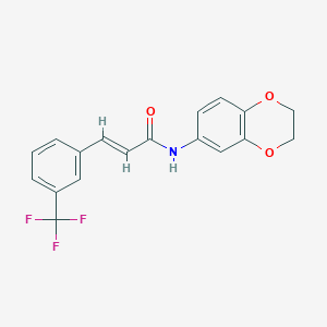 (E)-N-(2,3-dihydro-1,4-benzodioxin-6-yl)-3-[3-(trifluoromethyl)phenyl]prop-2-enamide