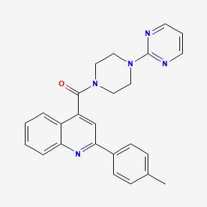 2-(4-Methylphenyl)-4-[4-(pyrimidin-2-yl)piperazine-1-carbonyl]quinoline