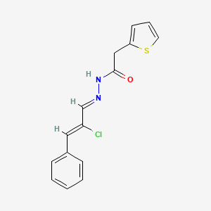 N'-((1E,2Z)-2-Chloro-3-phenylallylidene)-2-(thiophen-2-yl)acetohydrazide