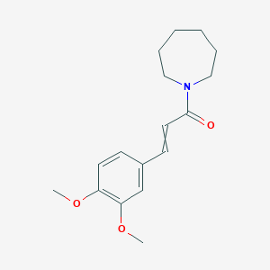 molecular formula C17H23NO3 B10806454 1-(Azepan-1-yl)-3-(3,4-dimethoxyphenyl)prop-2-en-1-one 