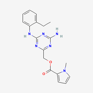 [4-Amino-6-(2-ethylanilino)-1,3,5-triazin-2-yl]methyl 1-methylpyrrole-2-carboxylate