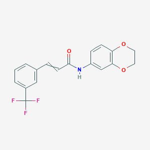 N-(2,3-dihydro-1,4-benzodioxin-6-yl)-3-[3-(trifluoromethyl)phenyl]prop-2-enamide