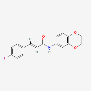 N-(2,3-dihydrobenzo[b][1,4]dioxin-6-yl)-3-(4-fluorophenyl)acrylamide