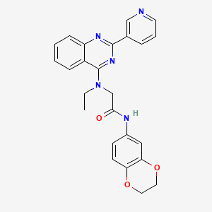 N-(2,3-dihydro-1,4-benzodioxin-6-yl)-2-[ethyl-(2-pyridin-3-ylquinazolin-4-yl)amino]acetamide