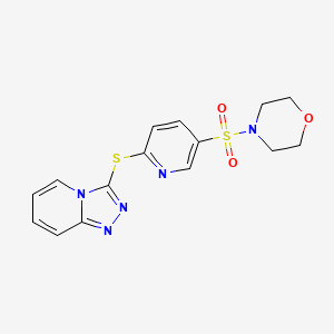 4-[6-([1,2,4]Triazolo[4,3-a]pyridin-3-ylsulfanyl)pyridin-3-yl]sulfonylmorpholine