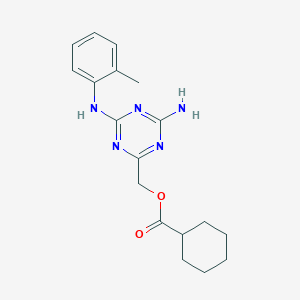 [4-Amino-6-(2-methylanilino)-1,3,5-triazin-2-yl]methyl cyclohexanecarboxylate