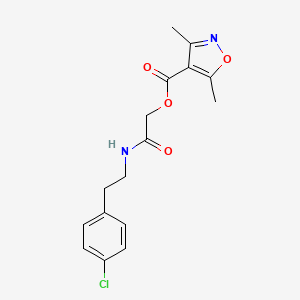 molecular formula C16H17ClN2O4 B10806629 [2-[2-(4-Chlorophenyl)ethylamino]-2-oxoethyl] 3,5-dimethyl-1,2-oxazole-4-carboxylate 