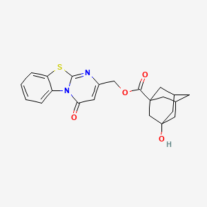 (4-Oxopyrimido[2,1-b][1,3]benzothiazol-2-yl)methyl 3-hydroxyadamantane-1-carboxylate