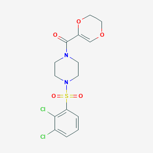 [4-(2,3-Dichlorophenyl)sulfonylpiperazin-1-yl]-(2,3-dihydro-1,4-dioxin-5-yl)methanone