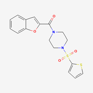 1-Benzofuran-2-yl-(4-thiophen-2-ylsulfonylpiperazin-1-yl)methanone