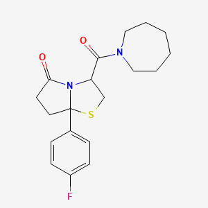 3-(Azepane-1-carbonyl)-7a-(4-fluorophenyl)-2,3,6,7-tetrahydropyrrolo[2,1-b][1,3]thiazol-5-one