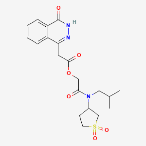 [2-[(1,1-dioxothiolan-3-yl)-(2-methylpropyl)amino]-2-oxoethyl] 2-(4-oxo-3H-phthalazin-1-yl)acetate