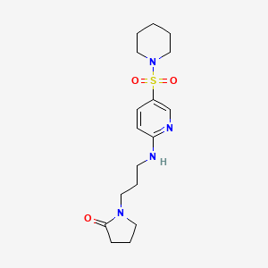 1-[3-[(5-Piperidin-1-ylsulfonylpyridin-2-yl)amino]propyl]pyrrolidin-2-one