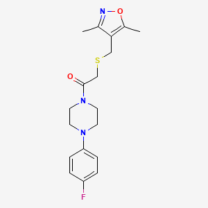 2-[(3,5-Dimethyl-1,2-oxazol-4-yl)methylsulfanyl]-1-[4-(4-fluorophenyl)piperazin-1-yl]ethanone