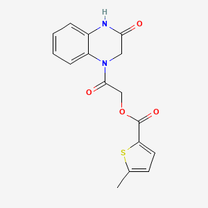 [2-Oxo-2-(3-oxo-2,4-dihydroquinoxalin-1-yl)ethyl] 5-methylthiophene-2-carboxylate