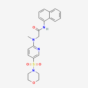 molecular formula C22H24N4O4S B10806769 2-[methyl-(5-morpholin-4-ylsulfonylpyridin-2-yl)amino]-N-naphthalen-1-ylacetamide 