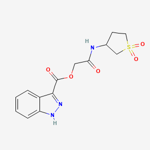 [2-[(1,1-dioxothiolan-3-yl)amino]-2-oxoethyl] 1H-indazole-3-carboxylate