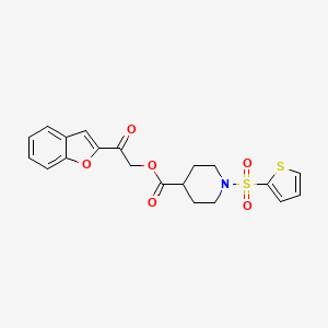 [2-(1-Benzofuran-2-yl)-2-oxoethyl] 1-thiophen-2-ylsulfonylpiperidine-4-carboxylate