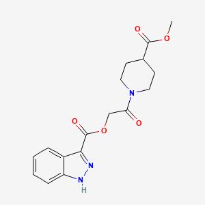 [2-(4-methoxycarbonylpiperidin-1-yl)-2-oxoethyl] 1H-indazole-3-carboxylate