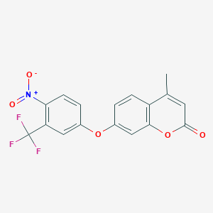 4-methyl-7-[4-nitro-3-(trifluoromethyl)phenoxy]-2H-chromen-2-one