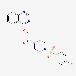 molecular formula C20H19ClN4O4S B10806863 1-[4-(4-Chlorophenyl)sulfonylpiperazin-1-yl]-2-quinazolin-4-yloxyethanone 