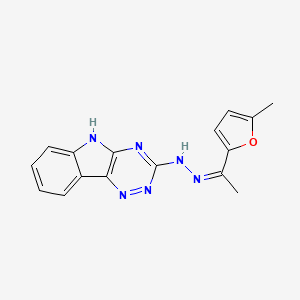 3-(2-(1-(5-Methylfuran-2-yl)ethylidene)hydrazineyl)-5H-[1,2,4]triazino[5,6-b]indole