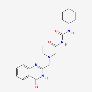 N-[(cyclohexylamino)-oxomethyl]-2-[ethyl-[(4-oxo-1H-quinazolin-2-yl)methyl]amino]acetamide