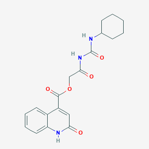 [2-(cyclohexylcarbamoylamino)-2-oxoethyl] 2-oxo-1H-quinoline-4-carboxylate