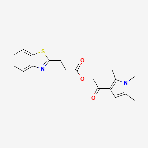 [2-Oxo-2-(1,2,5-trimethylpyrrol-3-yl)ethyl] 3-(1,3-benzothiazol-2-yl)propanoate