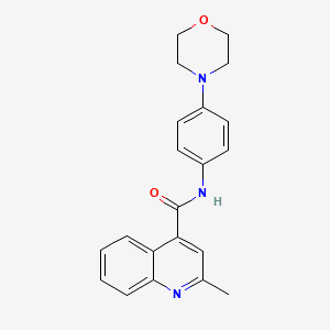 molecular formula C21H21N3O2 B10806911 2-methyl-N-(4-morpholin-4-ylphenyl)quinoline-4-carboxamide 